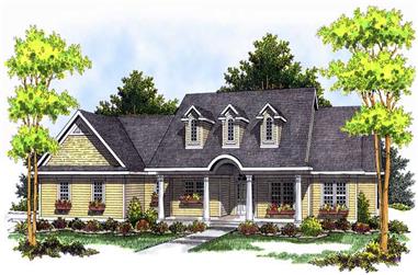 3-Bedroom, 1781 Sq Ft Colonial Home Plan - 101-1337 - Main Exterior