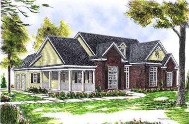 3-Bedroom, 1934 Sq Ft Country Home Plan - 101-1349 - Main Exterior