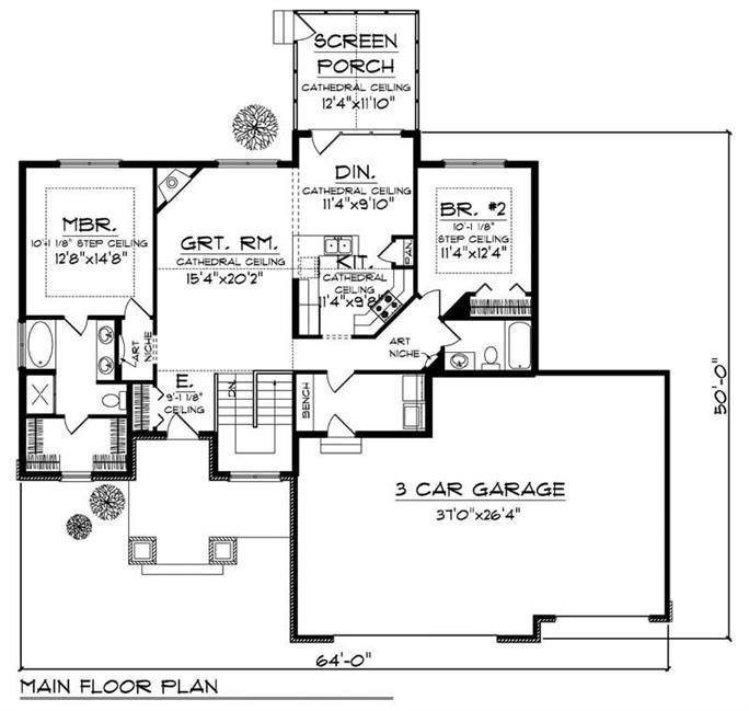 Small Home with 2 Bdrms, 1428 Sq Ft | Floor Plan #101-1356