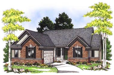 2-Bedroom, 1930 Sq Ft Ranch Home Plan - 101-1357 - Main Exterior