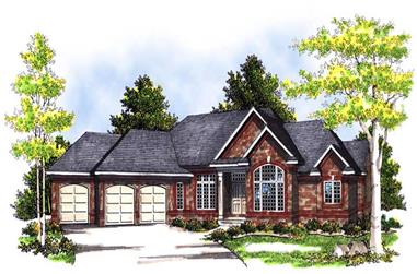 3-Bedroom, 2378 Sq Ft Ranch Home Plan - 101-1372 - Main Exterior