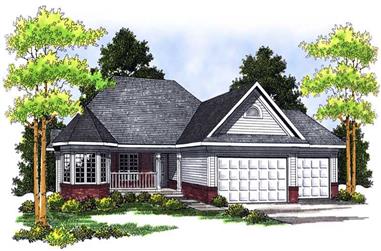 3-Bedroom, 1835 Sq Ft Country Home Plan - 101-1381 - Main Exterior