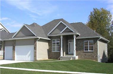 2-Bedroom, 1838 Sq Ft Ranch Home Plan - 101-1384 - Main Exterior