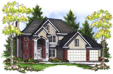 4-Bedroom, 2107 Sq Ft Country Home Plan - 101-1397 - Main Exterior