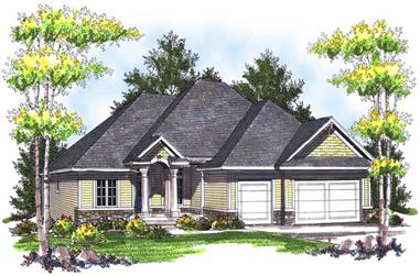 3-Bedroom, 1844 Sq Ft Ranch House Plan - 101-1400 - Front Exterior