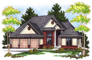 3-Bedroom, 2216 Sq Ft Craftsman Home Plan - 101-1410 - Main Exterior