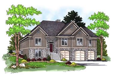 4-Bedroom, 2905 Sq Ft Craftsman Home Plan - 101-1417 - Main Exterior