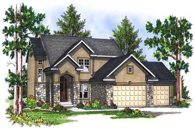 4-Bedroom, 2100 Sq Ft Craftsman House Plan - 101-1421 - Front Exterior