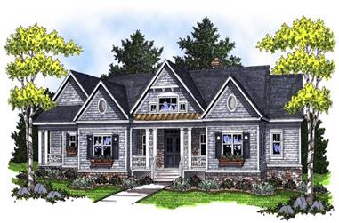 2-Bedroom, 2551 Sq Ft Country Home Plan - 101-1451 - Main Exterior