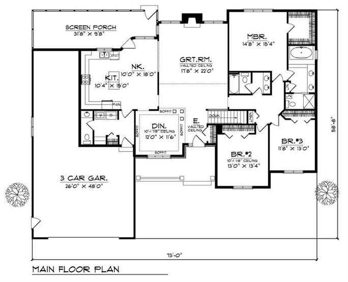 Country Home with 3 Bdrms, 2196 Sq Ft | House Plan #101-1457