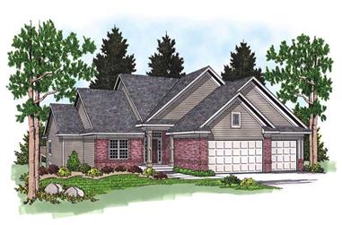 3-Bedroom, 1982 Sq Ft Ranch Home Plan - 101-1471 - Main Exterior