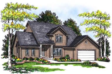 3-Bedroom, 1900 Sq Ft Country House Plan - 101-1477 - Front Exterior