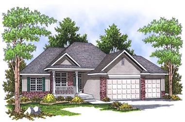 4-Bedroom, 2490 Sq Ft Ranch Home Plan - 101-1500 - Main Exterior