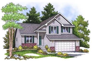 3-Bedroom, 1672 Sq Ft Country Home Plan - 101-1501 - Main Exterior