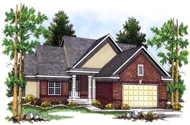 4-Bedroom, 2838 Sq Ft Ranch House Plan - 101-1524 - Front Exterior