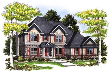 4-Bedroom, 2891 Sq Ft Country House Plan - 101-1534 - Front Exterior