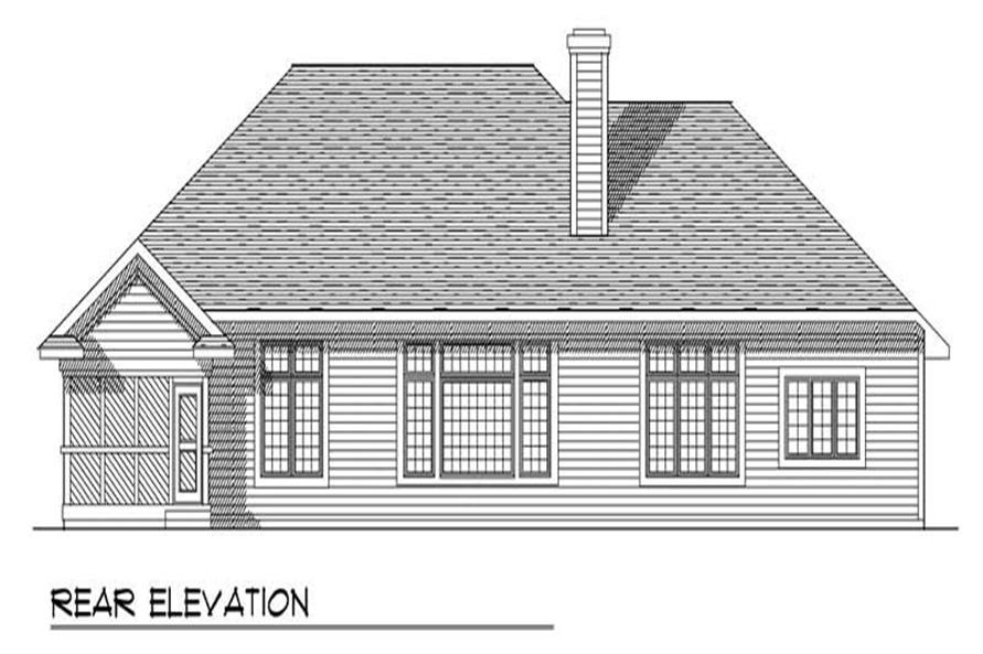Home Plan Rear Elevation of this 3-Bedroom,2452 Sq Ft Plan -101-1536