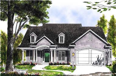 3-Bedroom, 1814 Sq Ft Colonial Home Plan - 101-1549 - Main Exterior