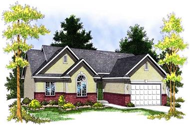 3-Bedroom, 1588 Sq Ft Craftsman Home Plan - 101-1558 - Main Exterior