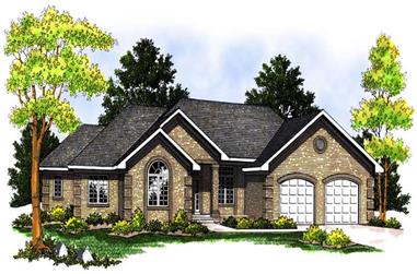 3-Bedroom, 1843 Sq Ft Ranch Home Plan - 101-1575 - Main Exterior