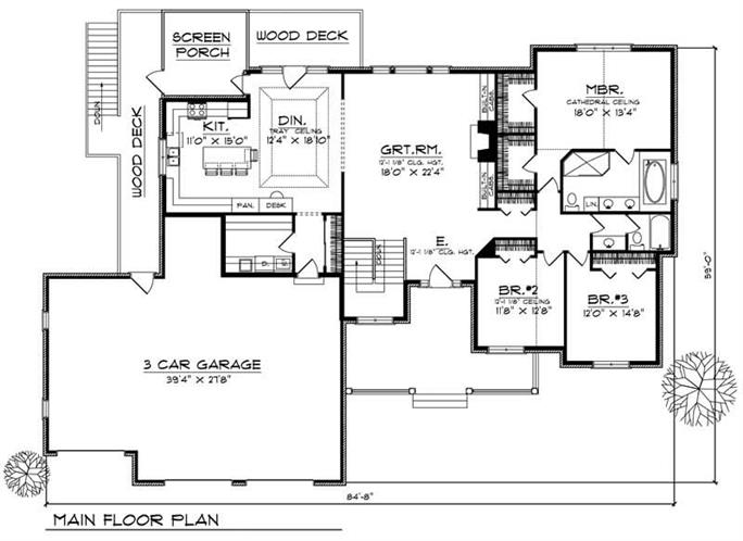 European Home with 3 Bdrms, 2213 Sq Ft | House Plan #101-1592