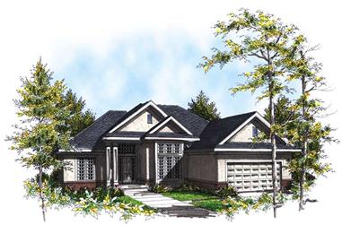 3-Bedroom, 1817 Sq Ft Ranch House Plan - 101-1612 - Front Exterior