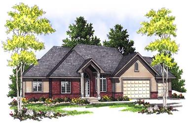 2-Bedroom, 1988 Sq Ft Ranch Home Plan - 101-1622 - Main Exterior