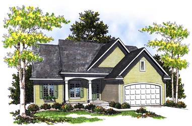 3-Bedroom, 1537 Sq Ft Country Home Plan - 101-1628 - Main Exterior