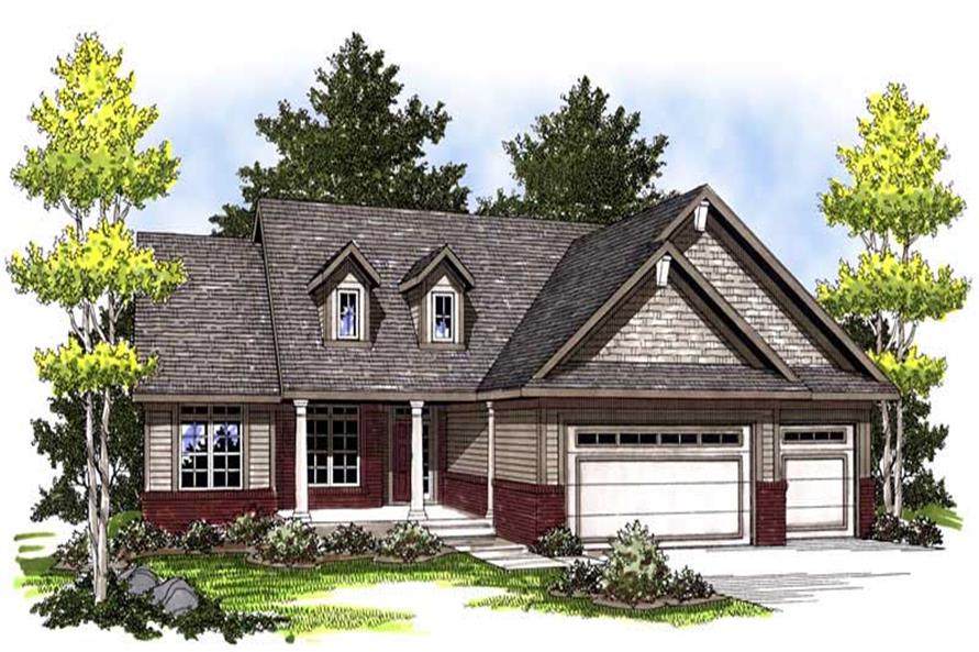 3-Bedroom, 1664 Sq Ft Country House Plan - 101-1656 - Front Exterior