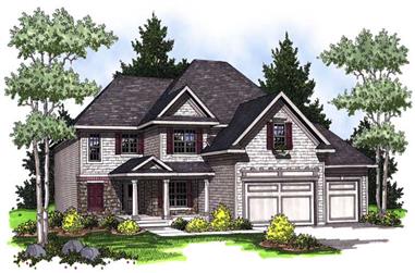 4-Bedroom, 2356 Sq Ft Country Home Plan - 101-1666 - Main Exterior