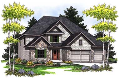 4-Bedroom, 2401 Sq Ft Country Home Plan - 101-1667 - Main Exterior