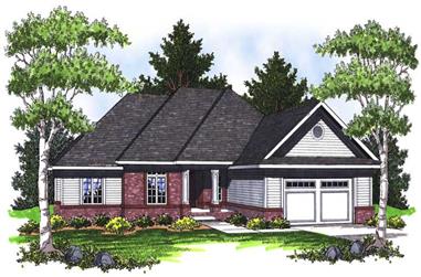 3-Bedroom, 1986 Sq Ft Ranch Home Plan - 101-1672 - Main Exterior