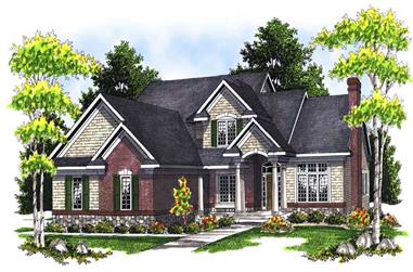 4-Bedroom, 2448 Sq Ft European Home Plan - 101-1709 - Main Exterior