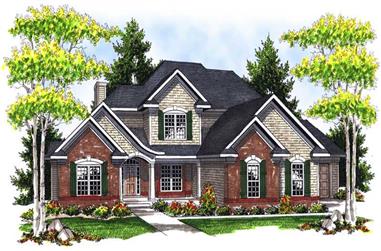 4-Bedroom, 2596 Sq Ft European Home Plan - 101-1710 - Main Exterior