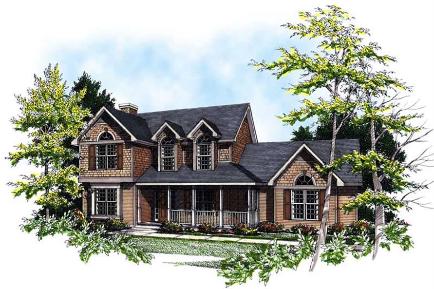 3-Bedroom, 1986 Sq Ft Country Home Plan - 101-1714 - Main Exterior