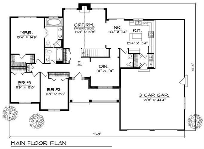 Country Home with 3 Bdrms, 1802 Sq Ft | House Plan #101-1727