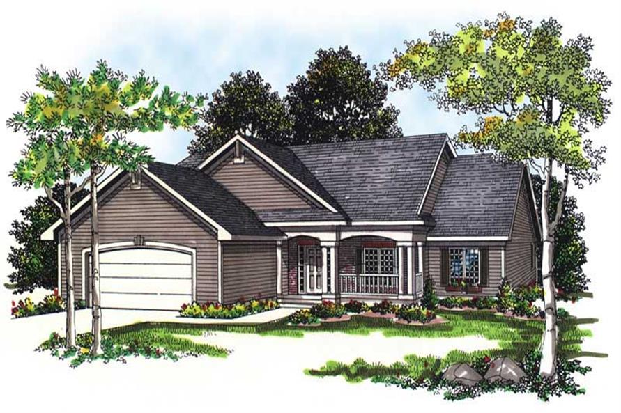 3-Bedroom, 1733 Sq Ft Country House Plan - 101-1731 - Front Exterior