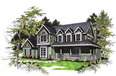 4-Bedroom, 2491 Sq Ft Country House Plan - 101-1732 - Front Exterior