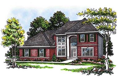 3-Bedroom, 2181 Sq Ft Colonial House Plan - 101-1740 - Front Exterior