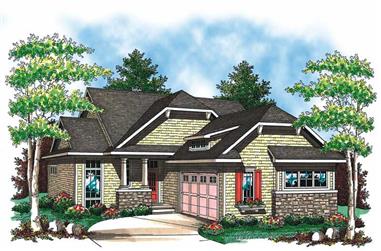 3-Bedroom, 1581 Sq Ft Craftsman House Plan - 101-1747 - Front Exterior