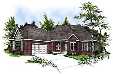 3-Bedroom, 2111 Sq Ft Colonial Home Plan - 101-1759 - Main Exterior