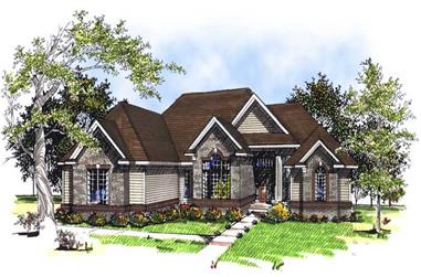 3-Bedroom, 2155 Sq Ft Ranch House Plan - 101-1760 - Front Exterior