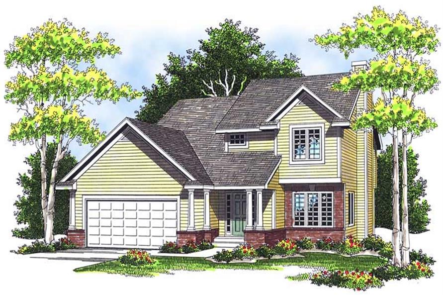 3-Bedroom, 1552 Sq Ft Country Home Plan - 101-1779 - Main Exterior