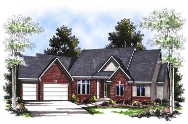 3-Bedroom, 2040 Sq Ft Ranch House Plan - 101-1789 - Front Exterior