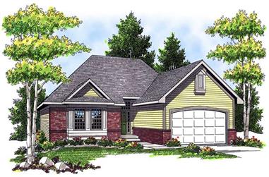 3-Bedroom, 1387 Sq Ft Ranch House Plan - 101-1799 - Front Exterior