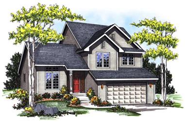 3-Bedroom, 1663 Sq Ft Country Home Plan - 101-1804 - Main Exterior