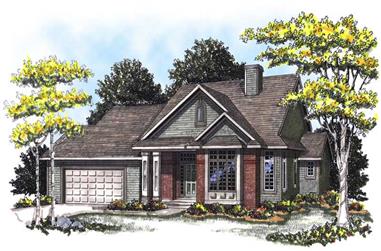 3-Bedroom, 2128 Sq Ft Ranch Home Plan - 101-1807 - Main Exterior