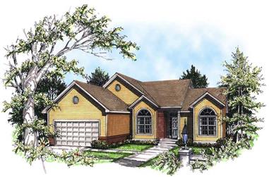 3-Bedroom, 1730 Sq Ft Ranch Home Plan - 101-1808 - Main Exterior