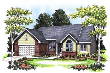 3-Bedroom, 1821 Sq Ft Ranch Home Plan - 101-1810 - Main Exterior