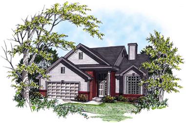 3-Bedroom, 1844 Sq Ft Ranch Home Plan - 101-1811 - Main Exterior